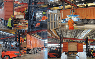We’re loading the parts for our new E-CFW Continuous Winder
