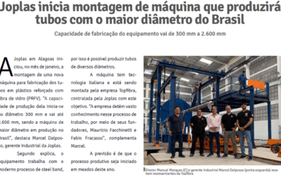 Our esteemed customer Joplas in Alagoas is gearing up to revolutionize the GRP pipe manufacturing scene in Brazil