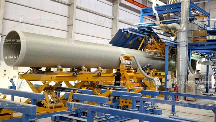 GRP pipe production line in operation with EFW® technology at Alnargis plant