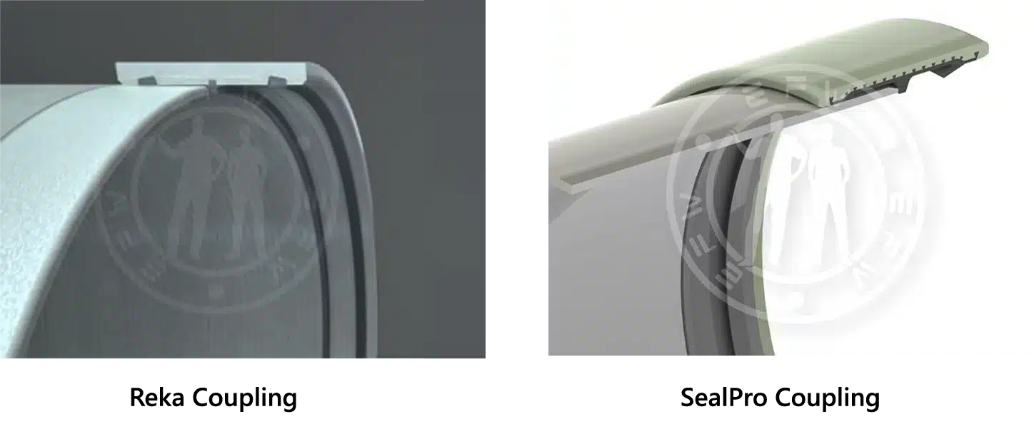 Comparison of Reka Gasket Coupling and SealPro Coupling for GRP pipes